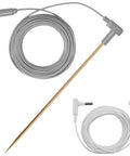 Copper Grounding Rod Kit With 40 Foot Grounding Wire And Alligator Clip For Portable Earth Connection displayed with copper rod and wires