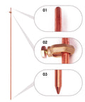 3 Pack 4 Foot Heavy Duty Copper Grounding Rod Kit With Copper Clad Steel Rods And Three Eighths Inch Ground Rod Clamps illustrated.