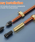 Eight Foot Grounding Rod Kit With Copper Clad Steel Rods And Grounding Clamps For Electrical Grounding And Earthing Of Fences Satellite Dishes Generators And More A Real Must Have For Pros And Handy For DIY Installations, showing rods and clamps