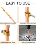 Grounding Rod Kit Zonon With Five Eighth Inch Copper Clad Grounding Rods And Clamps installation steps for electric fences and generators