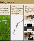 Copper Grounding Rod Kit With 40Ft Female Ground Cord Portable Ground Rod System Includes 12 Inch Copper Rod 15Ft Ground Wire Wristband