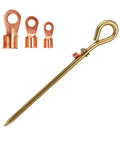 Copper Grounding Rod Kit For Electric Fence And Generator, 14.57 Inch Grounding Rod With 1 Piece 20 50 80 Amp Pure Copper Lug