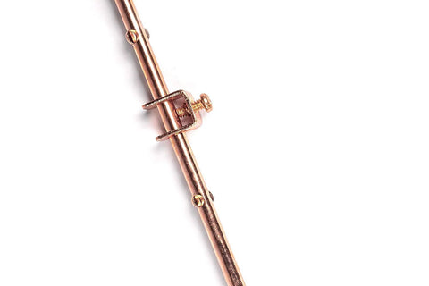 Copper Grounding Rod Four Feet Long Three Eighth Inch Diameter With Attached Ground Rod Clamp for electric fences antennas