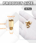 Copper Color Hex Standoffs Six Thirty Two Thread With Six Point Five Millimeter Studs And Four Millimeter Screws Nickel Plated Copper PCB Spacers For Computer Cases And FPV Drones 48 Pack PATIKIL close-up