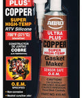 Heavy Duty High Temp RTV Silicone Sealant And Gasket Maker For Import Engines, Sensor Safe And Non Corrosive, 650 Fahrenheit Heat Resistant Copper 3 Oz Tube