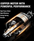 Copper motor for Hydraulic Electric Pump 8.4Quart 2.1Gallon Single Acting Manual Valve 8L Hydraulic Power Pack Cylinder Electric Portable Pump for Single Acting Cylinders, ZCB-700A showing high power performance features.