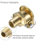 Copper Oil Cup Cap For M6x1 Thread Lathe Lubrication Drip Oiler close-up showing thread detail and durability features.