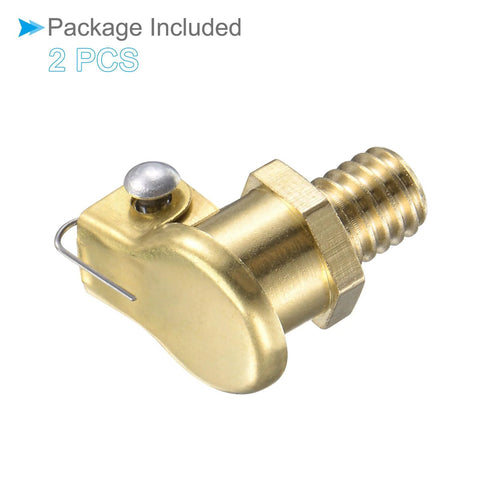 Copper Oil Cup Cap Set With M6x1 Thread For Lathe Machines And Mechanical Lubrication, brass cap with threading and spring clip