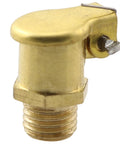 Spring Loaded Copper Oil Cup Caps For Grease Lubrication M8x1 Male Thread with Flip Caps, brass appearance close-up view