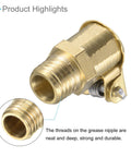Close-up of Copper Oil Cup Cap M8x1 Thread For Industrial Lubrication with detailed view of durable threading, ideal for lathes.