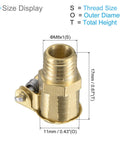 Copper Oil Cup Cap M8x1 Thread For Industrial Lubrication Oil Container Oiler For Lathe Machine Power Accessories, size details visible