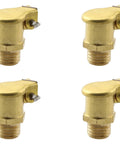 Set of 4 Spring Loaded Copper Oil Cup Caps For Grease Lubrication M8x1 Male Thread with flip caps, rust resistant oiler lids