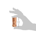 Hand holding Cornat Press Nipple Copper With One Coupling And One Nipple A 28 Mm And 22 Mm Width Durable Copper Plumbing Fitting Component