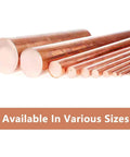 99.98 Percent Pure Copper Rod 10mm Diameter 102mm Length Solid Copper Round Bar For DIY Metalworking And Hobby Crafts Assortment