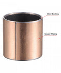 Sleeve Bearing 25mm Bore 28mm Outer Diameter 35mm Length Oilless Wrapped Bronze Sintered Composite Coated Carbon Steel Bushing