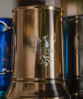 Classic Stainless Steel 20 Ounce Double Wall Beer Stein With Easy Grip Handle Vacuum Insulated Tankard Copper Finish