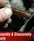 Applying Keze Copper Anti Seize Thread Lubricant Grease to bolt for automotive use to prevent rust and corrosion.