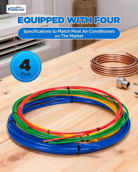 Copper Tube Bender Kit Four-Piece Set For HVAC And Refrigerator Repair, 13ft Total Length With Color-Coded Bending Strips