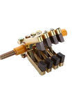 Copper Brush Holder For Bumper Cars Herringbone Carbon Brush Holder Assembly V Shaped Motor Accessory Kit Mask Machine Brush Holder Holding Brush Set CBH612VC Durable Pro Grade Components For High Speed Motors showing side view