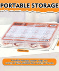 Clear storage box for 330 Piece Copper Crush Washers Set In 12 Sizes M5 To M20 For Automotive Plumbing, dimensions labeled