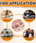 330 Piece Copper Crush Washers Set In 12 Sizes M5 To M20 For Automotive Plumbing with multiple application uses.