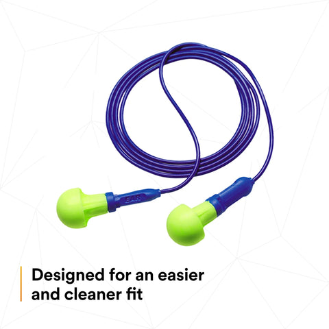 Comfortable Foam Push In Earplugs With Corded Design, 28 dB Noise Reduction Rating, 100 Pair Pack In Clean Poly Bag, Handy Neck Cord
