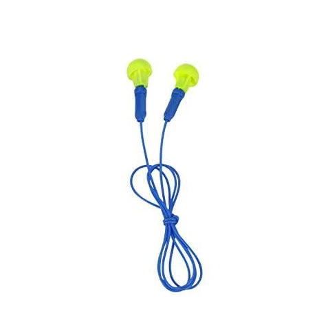 Comfortable Foam Push In Earplugs With Corded Design, 28 dB Noise Reduction Rating, 100 Pair Pack In Clean Poly Bag shown