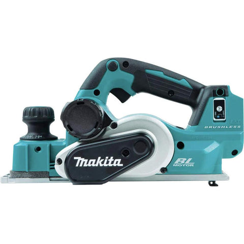 Side view of Cordless 18V LXT Brushless 3-1/4 Inch Planer With AWS For Dust Extraction Delivers Fast 15,000 RPM Stock Removal, Tool Only