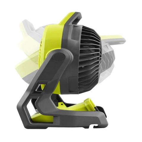 Side view of Cordless 18V Hybrid Whisper Series 7.5 Inch Fan Tool Only Bare Tool for Lawn Care, pro-grade, lightweight design