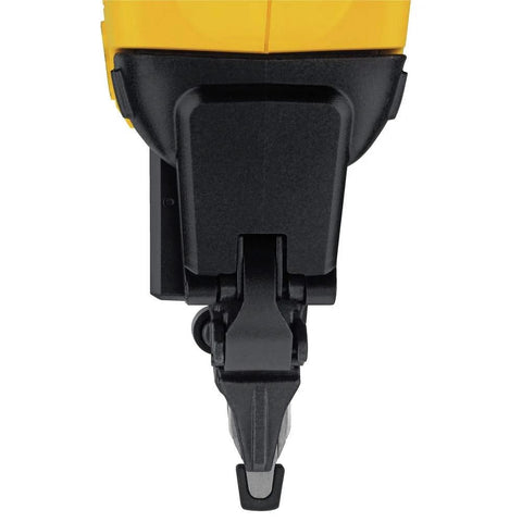 Close-up view of DEWALT 20V MAX cordless 18GA brad nailer kit delivering cordless convenience with brushless motor.