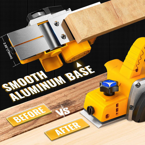Cordless Three And A Quarter Inch Hand Planer With Brushless 15000 RPM 82 Millimeter Width Depth 0 To 2 Millimeter Ideal For Smoothing