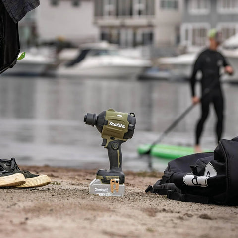 Outdoor Adventure 18V LXT Brushless Cordless High Speed Blower and Inflator Tool Only With 447 MPH Max Air on beach