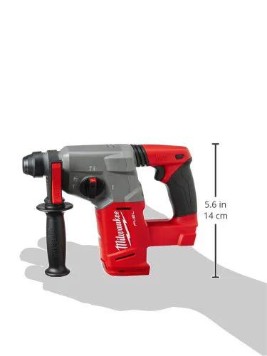 18V cordless brushless SDS Plus rotary hammer for drilling and chiseling concrete and masonry, side view, 7 lb tool