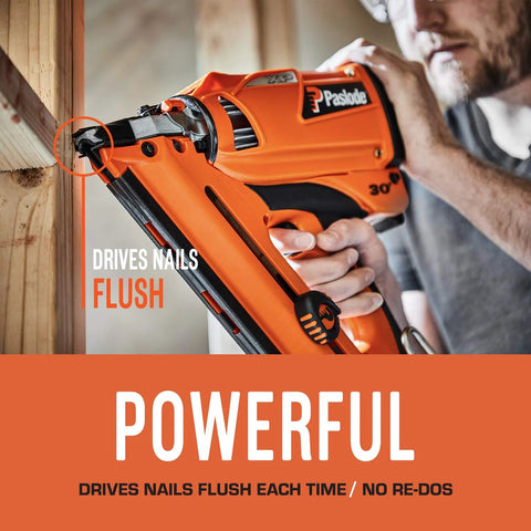 Effortlessly speed up framing with a cordless XP Framing Nailer powered by battery and fuel cell, driving nails flush into LVL and hardwoods