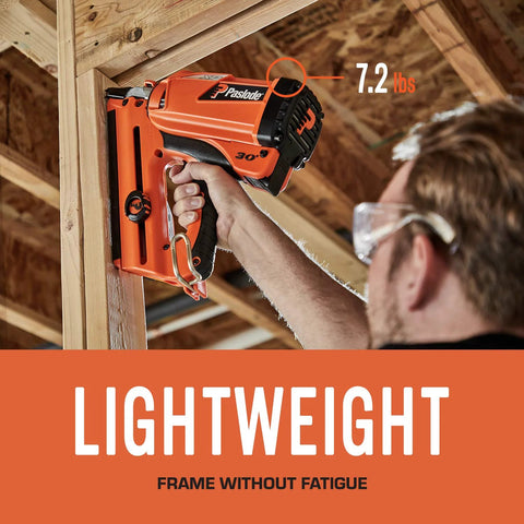 Effortlessly speed up framing with a cordless XP Framing Nailer powered by battery and fuel cell, driving nails flush into LVL and hardwoods, no compressor needed, and includes battery, fuel cell, and nails for immediate project start