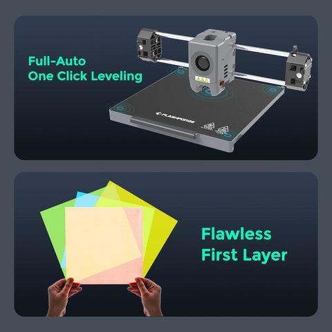 Dope High Speed Core XY 3D Printer With One Click Auto Printing and flawless leveling, sheet stack indicating perfect first layer