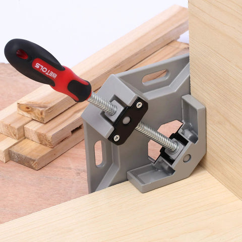 Corner Clamp Set For Woodworking Four Pack With Ninety Degree Right Angle And Adjustable Pro Grade Swing Jaw Clamps for joinery
