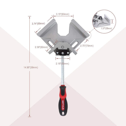 Corner Clamp Set For Woodworking Four Pack With Ninety Degree Right Angle And Adjustable Pro Grade Swing Jaw Clamps For Framing