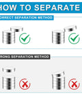 Guide on separating 240 Pack 5x2mm Neodymium Magnets For Crafts Whiteboards And Kitchen Cabinets Durable Rare Earth Magnets correctly and incorrectly.