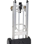 COSCO 4-in-1 Folding Series Hand Truck with Flat-Free Wheels, shown upright with durable metal frame and padded handle