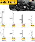 All Purpose Cotter Pin Kit With 283 Pcs In 304 Stainless Steel showing 8 straight pin sizes for automotive and DIY repairs.
