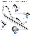 Close-up of Fifty Pcs Cotter Pin Assortment Kit With Heavy Duty R Clips For Trailers Lawn Mowers, zinc plated steel, UV safe.