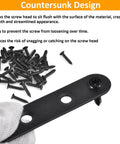 Countersunk metal bracket with screws for securing wood, showcasing countersunk design for flush fit and reduced snagging.