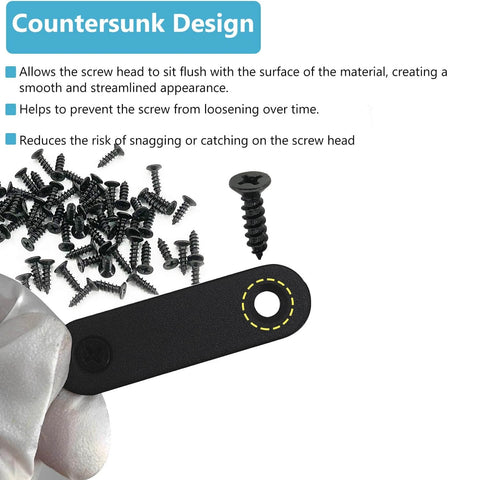 Countersunk design with screws and flat plate bracket for ✝️ 26 Sets Flat Plate Straight Bracket Flat Brace Bracket Stainless Steel.