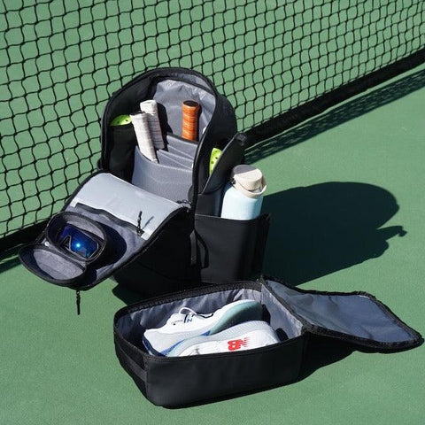 Pickleball Court Caddy Pickleball Bag, Premium Modular Backpack with 4 Paddle Capacity, Laptop Sleeve, Rapid Grab Ball Pockets & Lifetime Warranty