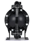 Front view of Cozyel Air-Operated Diaphragm Pump Double Diaphragm Pump 1 inch Inlet & Outlet, Aluminum 35 GPM Max 120PSI, QBY4-25L.