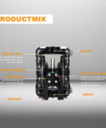 Cozyel Air-Operated Diaphragm Pump Double Diaphragm Pump 1 inch Inlet & Outlet, front view showcasing components.