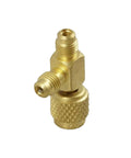 CPS AVT45 1/4 inch SAE female knurl to 1/4 inch SAE male adapter fitting built for hydraulic and pneumatic systems, compact single unit