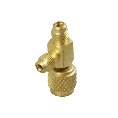 CPS AVT45 1/4 inch SAE female knurl to 1/4 inch SAE male adapter fitting built for hydraulic and pneumatic systems, compact single unit