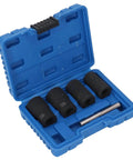 Cr Mo Steel Screw And Fastener Extractor Set With 17mm 19mm 21mm 22mm Metric Sizes, Nut Socket Kit Beast For Auto, Industrial And Home Repairs